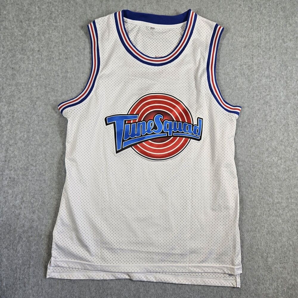 Space Jam Tune Squad Bugs Bunny #1 Basketball Jersey White Mens Size Large